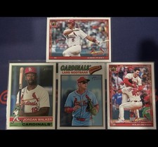 MLB Baseball St Louis Cardinals 25-26 Topps 4 Card Mix Lot MINT