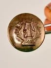 Antique Civil War Army Musicians Band Corps Button – Waterbury – Brass