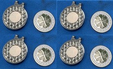 4pcs Heavy Duty Magnetic Golf Hat Clip with 4 GRN Leaves Ball Marker Cap Holder