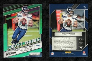 2016 Panini Prizm Draft Gems Green Prizm Russell Wilson #10