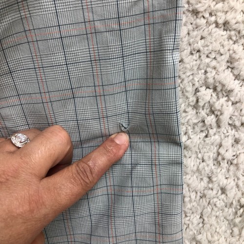 Pantalones Cortos Hurley 29 Hombres Gris Chino a Cuadros Bolsillo Frontal Plano Clásico Rendimiento Golf - Imagen 6 de 11