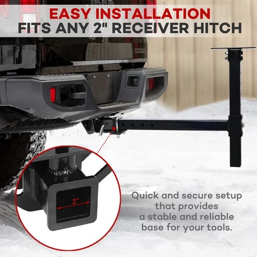 Heavy Duty Hitch Mount Vise Plate for truck, Trailer Hitch Vise Mount Table Plat - Picture 5 of 11