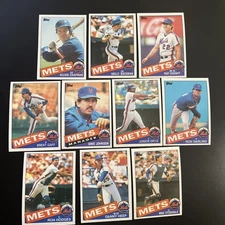 1985 Topps Mets Ron Darling, Davey Johnson (10Cards)
