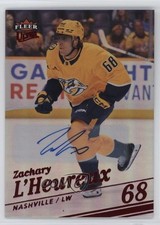 2025-26 Upper Deck Fleer Ultra Red Rainbow Foil /10 Zachary L'Heureux #18 Auto