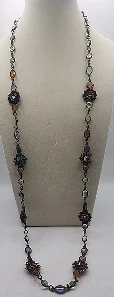 Collar de Colección Sorrelli Multicolor Cristal y Estrás Bronce Pieza Distintiva 37" Foto 3 de 4