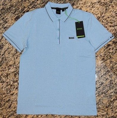 HUGO BOSS $129 Men's SLIM FIT Stretch Short Sleeve Polo Shirt NEW BLUE 50277329