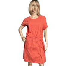 Women’s Old Navy Waist-Defined Slub-Knit Mini Orange T-Shirt Dress -Size XL
