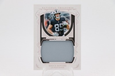 Brock Bowers /25 Framed Fabric 2025 Panini National Treasures #FF-BBS Raiders