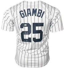 Jason Giambi Signed 5x All Star Insc Custom New York Pinstripe Jersey JSA