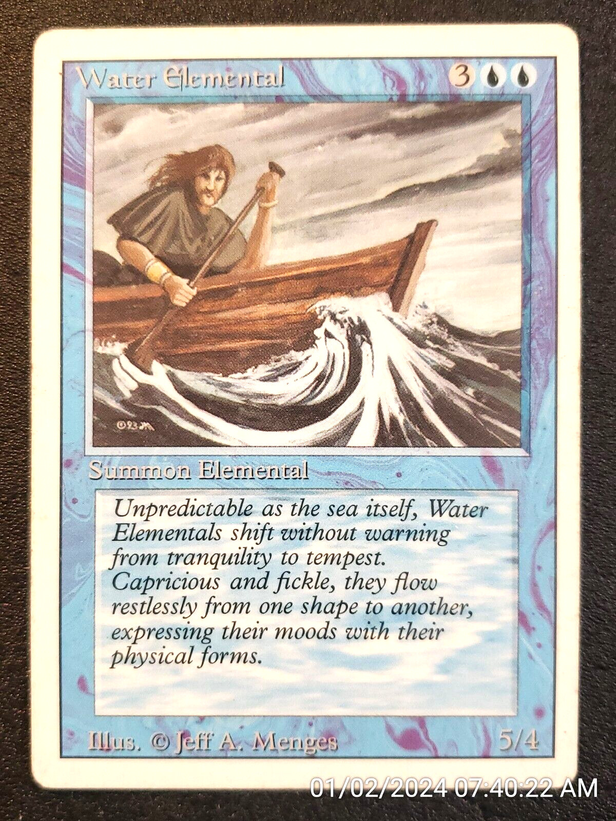Water Elemental Unlimited LIGHTLY PLD Blue Uncommon MAGIC MTG CARD (DS3D1B7)