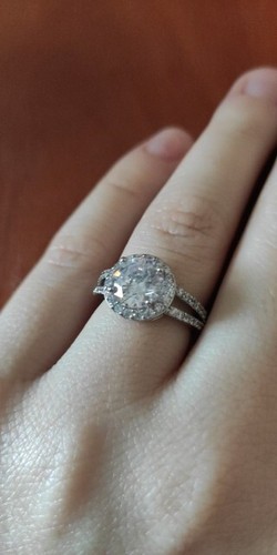 ANELLO HALO DONNA ARGENTO 925 ZIRCONIA CUBICA - Foto 3 di 14