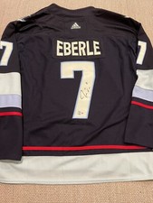 BECKETT COA JORDAN EBERLE Signed Autographed Seattle Kraken Hockey Jersey #7