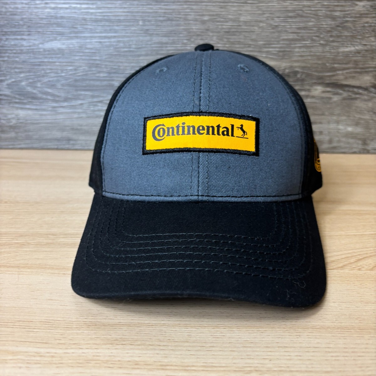 Continental Hat Cap Snap Back Gray Yellow Tires Racing Adjustable