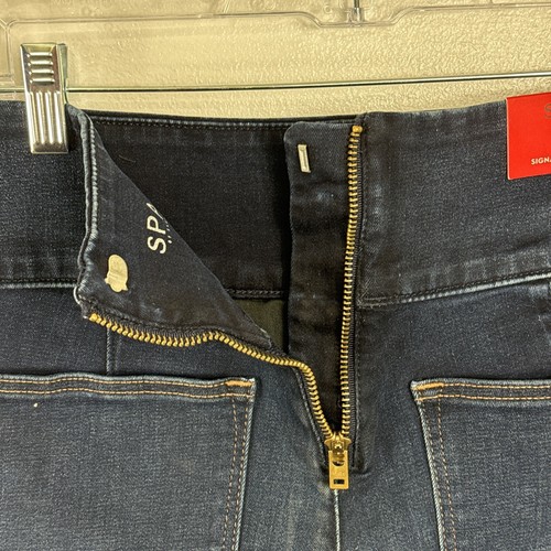 SPANX Signature Waist Skinny Jeans Women's 28 Blue NWT Back Exposed Zipper - Picture 6 of 13