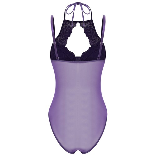 Damen Trikot Spaghettibänder Overall Neckholder Bodysuit Nachtclub Kostüm Sexy - Bild 34 von 43