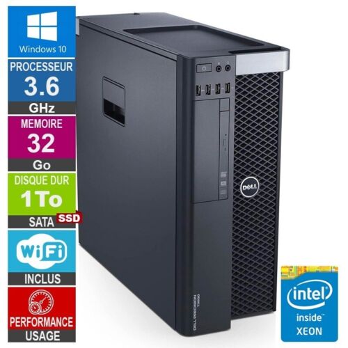 Dell T3600 Xeon E5-1620 3.80GHz 32Go/1To SSD Quadro K2000  Wifi W10 - Bild 1 von 1