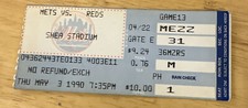 5/3/90 MLB Reds New York Mets Shea Stadium Ticket Stub Jack Armstrong Oliver 2HR