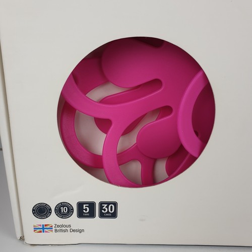 NEW Zeal Every Occasion Multi Size Fairy Cake Stand Pink Party UK 2010 Retired - Picture 6 of 9