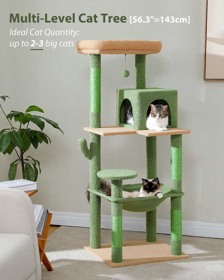 PAWZ Road Cat Tree Tower Scratching Post Scratcher Cats Bed Condo House 143cm - image 3 of 4