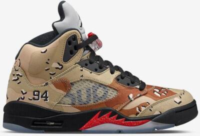 jordan retro 5 supreme camo