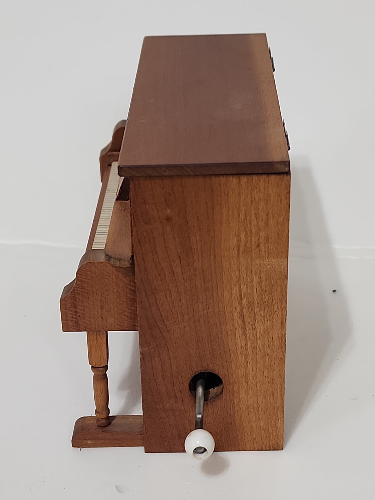 Vintage Dollhouse Wooden Wind Up Piano eBay