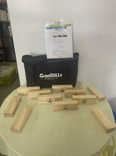 Large Tumbling Timber Wooden Blocks Toy, Dice, Carry Storage Bag 54 Pc