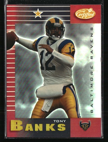 1999 Leaf Certified Tony Banks #86 card