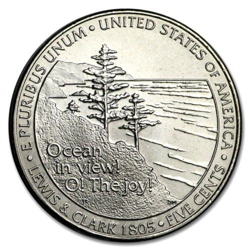 2005-P Jefferson Ocean In View O Joy pièce de cinq cents nickel rare liberté - Photo 1 sur 10