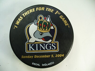 ECHL Victoria Salmon Kings 1st ECHL Game 12/05/04 Rare Old Team Logo Hockey Puck