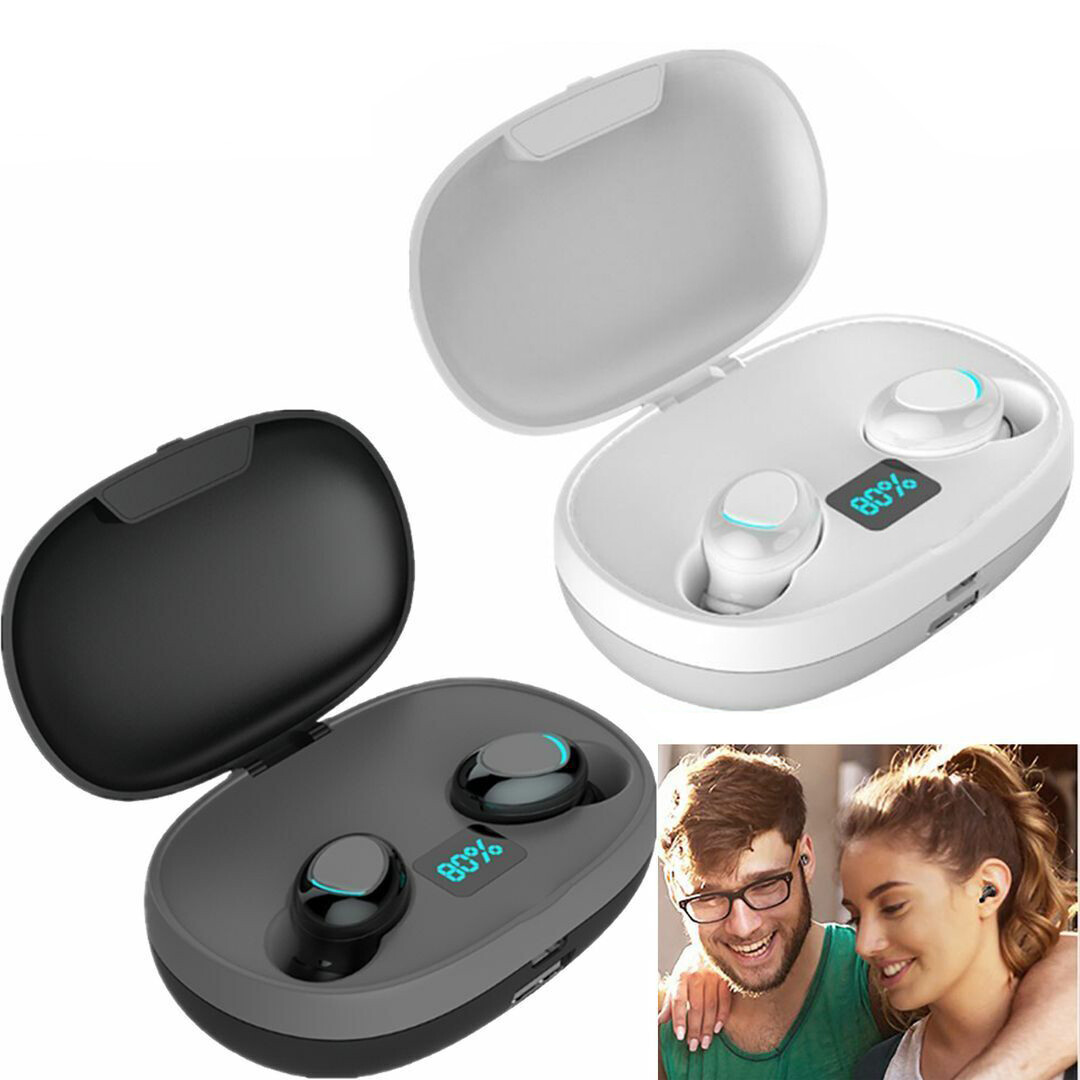 Bluetooth Earbuds Stereo Wireless Headphone Double Earphones with Charging Case-image