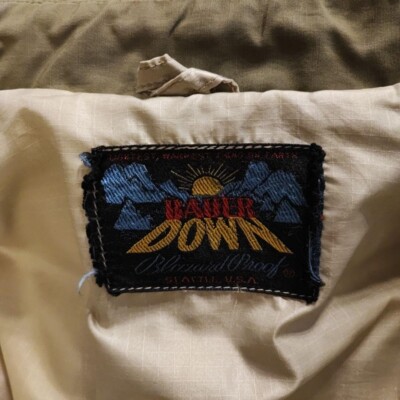 Used 60s Eddie Bauer Quilted Down Jacket, Vintage Sunrise Tag