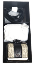 Michael Kors Hudson Logo Lanyard Case for Airpods Pro Hemp Brown Black Multi New