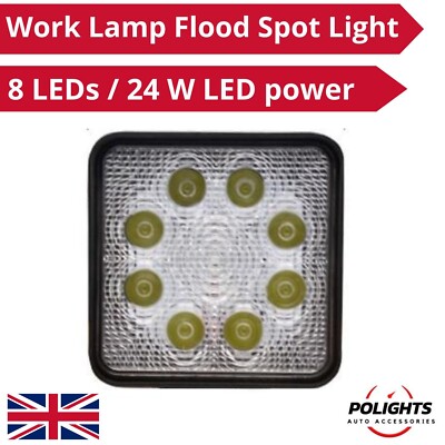 24W LED Multi Volt Arbeitsleuchte Flutlichtstrahler Reihenleiste Wohnwagen LK...