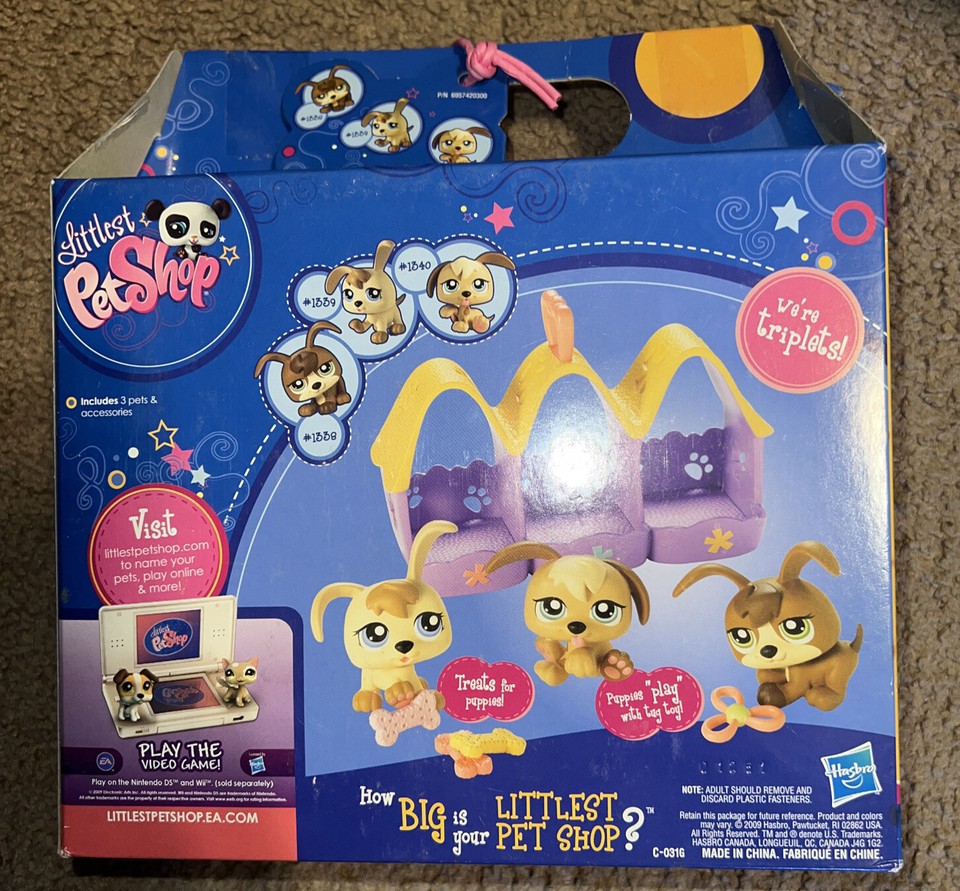 Littlest Pet Shop LPS 13381340 pet Triplets BRAND NEW NIB HASBRO 2009