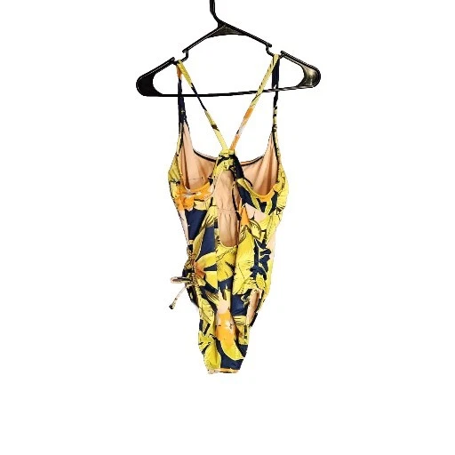 Beach Betty By Miracle Brands One Piece Bathing Suit Navy Floral Women's Size... - Image 2 of 3