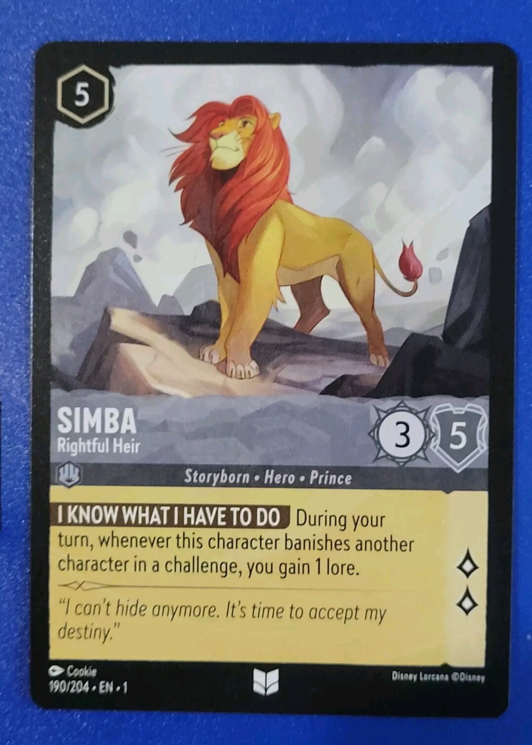 Disney Lorcana TCG The First Chapter: Simba (190/204) - Uncommon - Near Mint