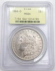 1884 O Morgan Dollar MS 64 PCGS OGH VAM-20 EDS BU 90% Silver
