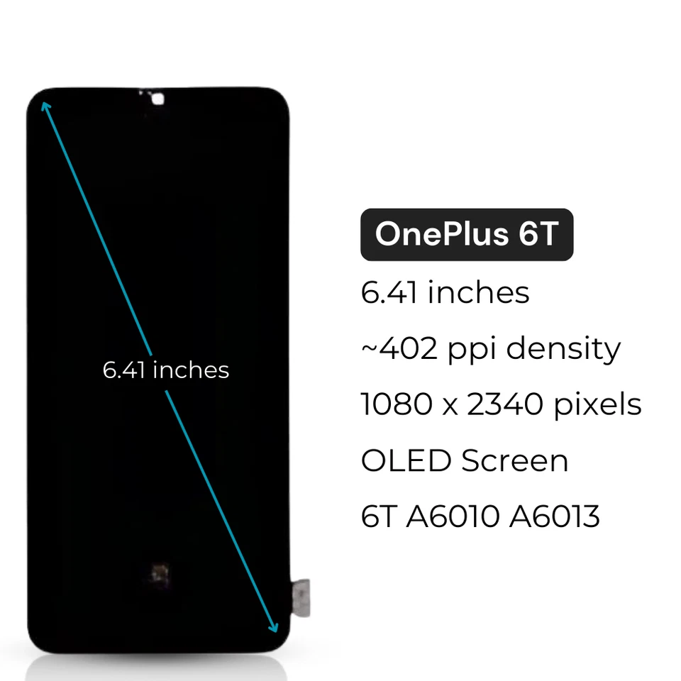 For OnePlus 6T / 1+6T A6010 A6013 OLED Touch Screen Digitizer New LCD Screen - Image 3 of 4
