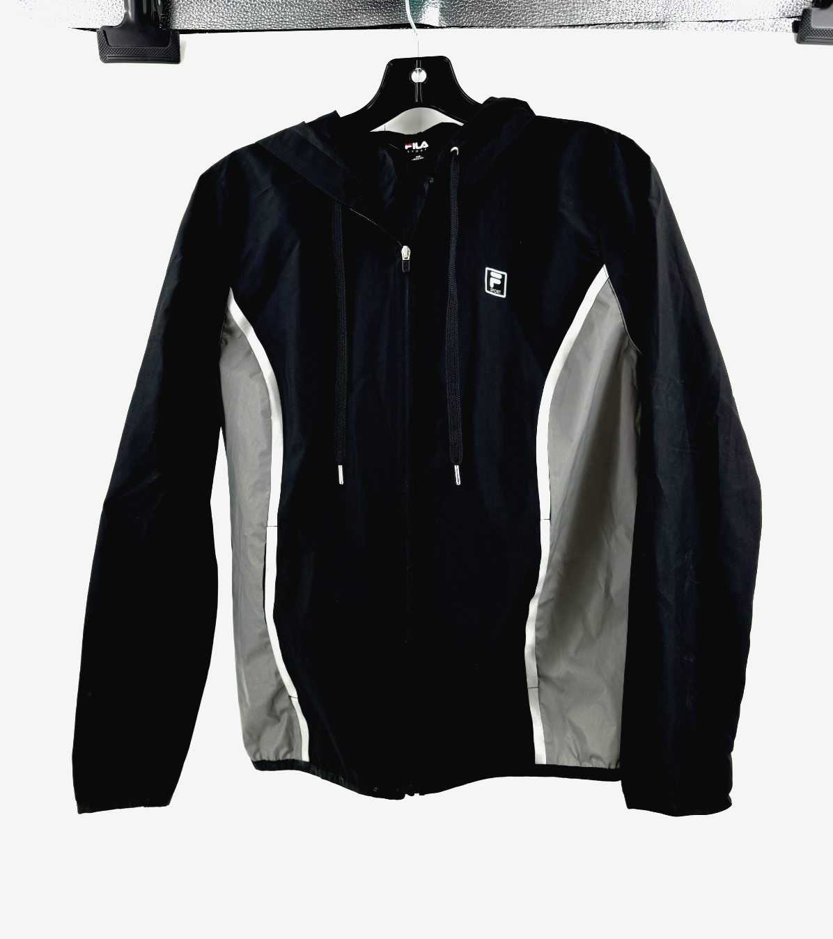 Giacca a vento leggera Fila Sport full zip donna con cappuccio attiva taglia XS