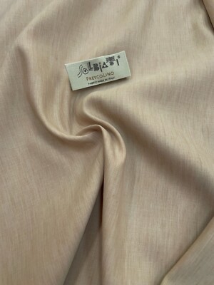 SOLBIATI Linen Cotton Fabric FRESCOLINO Beige Ivory Shirting Loro Piana 2.0 m