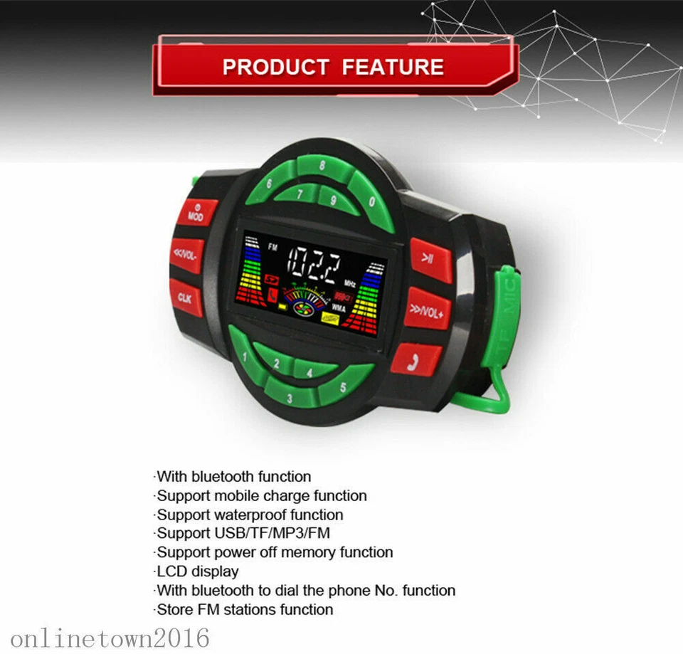 @UTV ATV WAKEBOARD Altavoces Marinos Impermeables Bluetooth Audio Amplificador Altavoz Foto 3 de 4