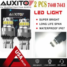 2x 7443 7440 Led White Extreme Bright Tail Brake Stop Light Bulbs Canbus 23smd