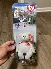 Maple The Bear -1999 McDonald's Ty Beanie Baby With Rare Errors 1993/OAKBROOK