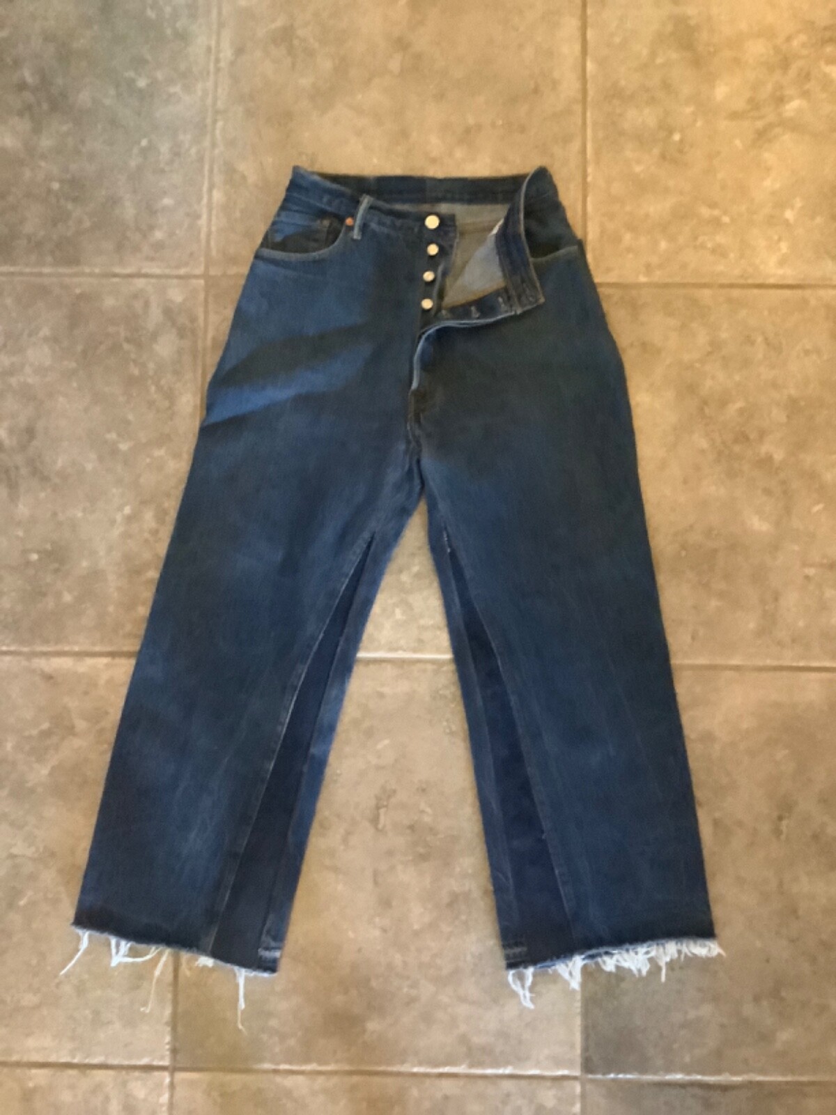 Levis 501 Vintage Upcycled Denim Redone Jeans Size 31 Gem