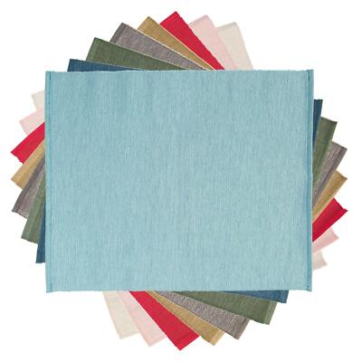 Stoff Tischset & Läufer | Rot, Blau, Rosa, Grün, Grau | Essentials bei eBay