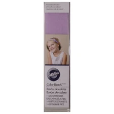 WILTON Elastic Color Bands With Fabric Rosette Wedding Party Decoration Purple