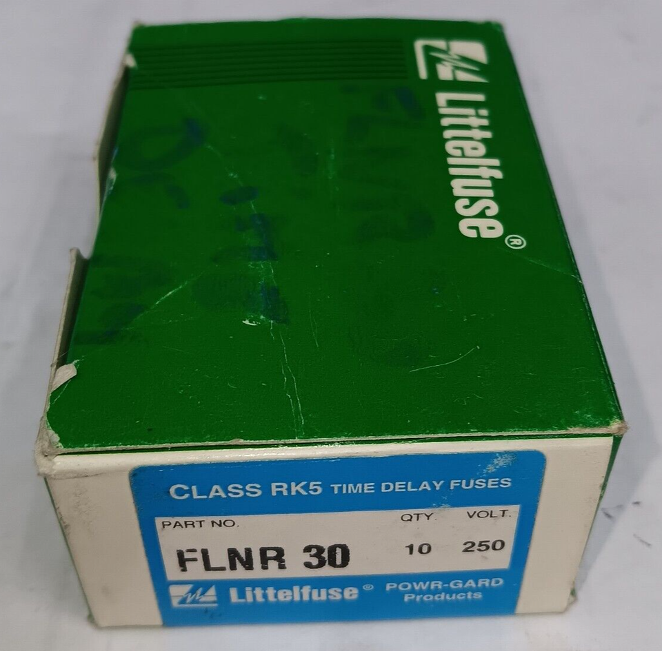 BOX OF 8) NEW LITTELFUSE 30 AMP CLASS RK5 FUSE 250 VAC FLNR30 eBay