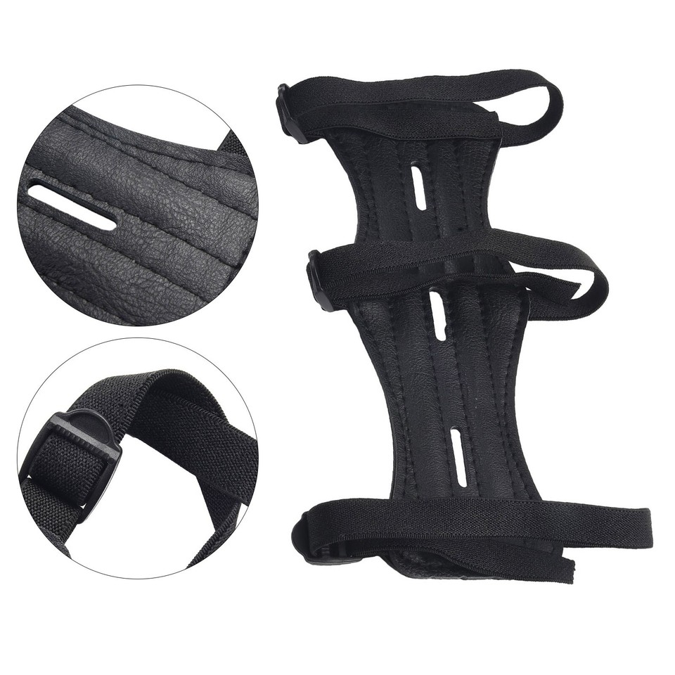 Archeryarm Guard Armguard Adjustable DoubleLayer Leather Longterm