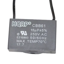HQRP Motor Capacitor CBB61 15uf 2-Wire for Hampton Bay Ceiling Fans