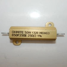 Ohmite 250A 50W Aluminum Housed Axial Wire Wound Panel Mount Resistor 850F250E
